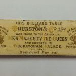 Queen Victoria’s Thurston name plate
