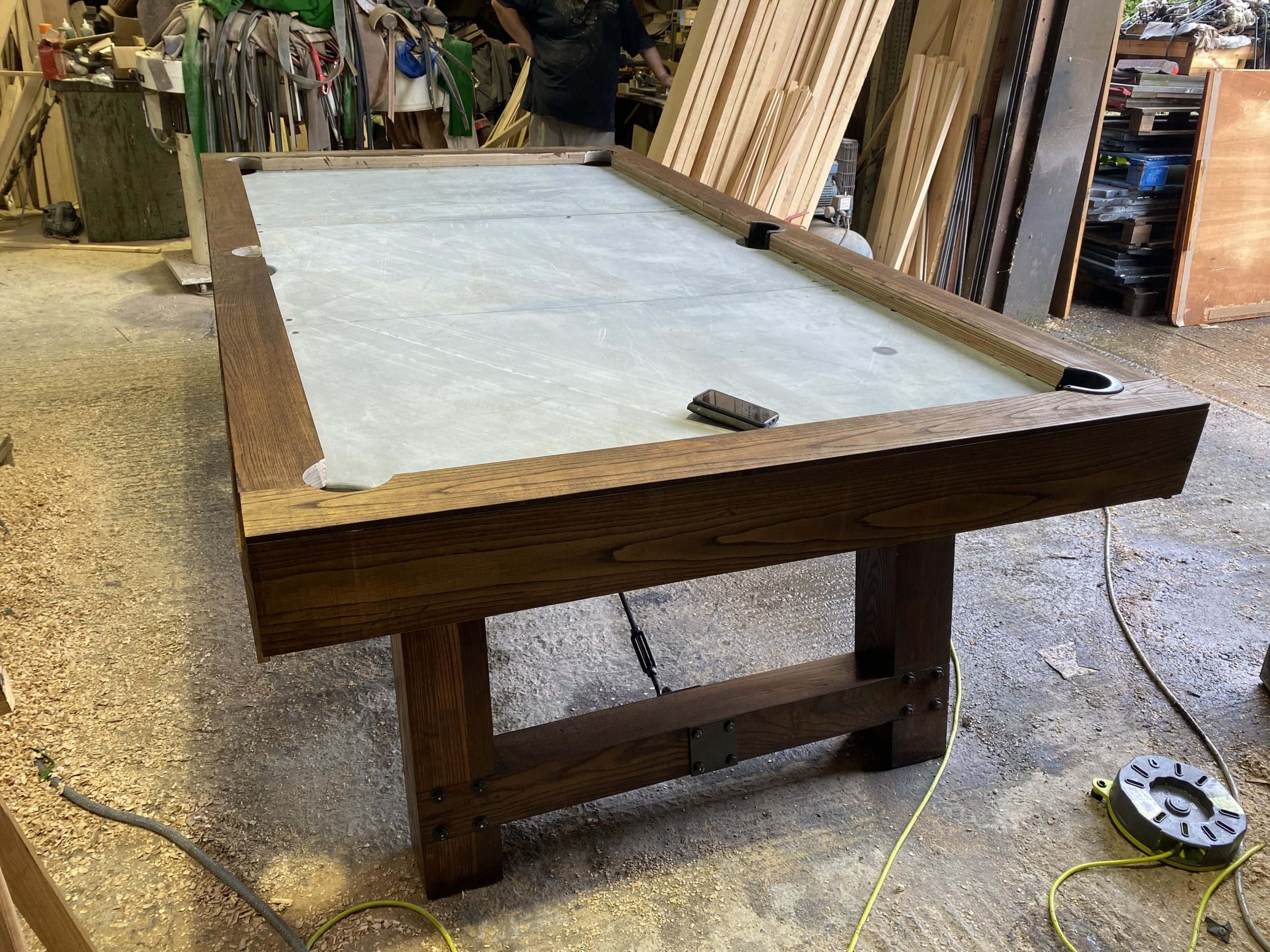 Bespoke Ash 9ft pool table John Billiards