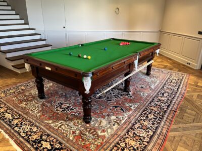 Antique Victorian Burroughes & Watts mahogany 10ft table