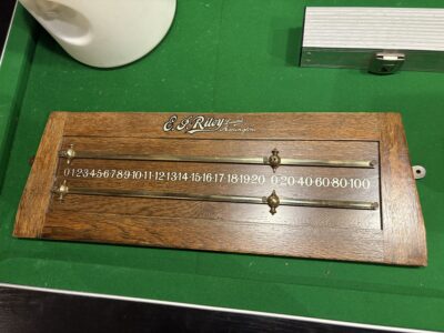 Antique Edwardian Riley oak scoreboard