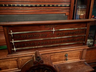 Antique Victorian George Wright & Co mahogany scoreboard
