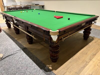 Antique Edwardian Burroughes & Watts mahogany 12ft table