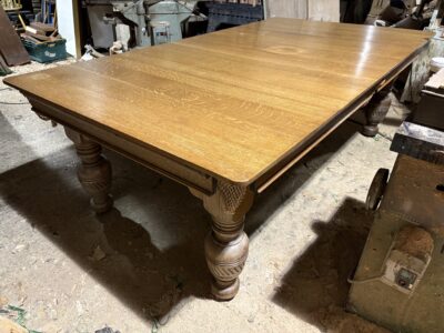 7ft Antique Burroughes & Watts Oak billiard/dining table